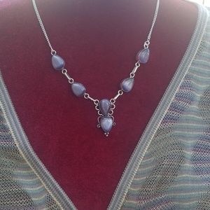 beautiful purple stone necklace